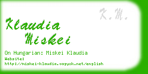 klaudia miskei business card